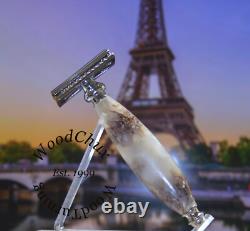 Handmade Pinecone & Resin Shaving Razor SEE VIDEO 1048