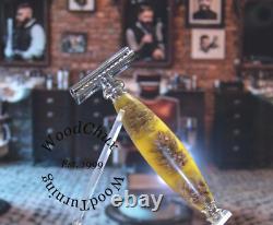 Handmade Pinecone & Resin Shaving Razor SEE VIDEO 1049