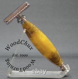 Handmade Pinecone & Resin Shaving Razor SEE VIDEO 1049