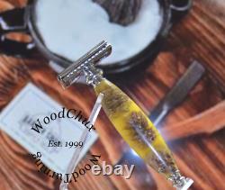 Handmade Pinecone & Resin Shaving Razor SEE VIDEO 1049