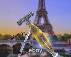 Handmade Pinecone & Resin Shaving Razor SEE VIDEO 1049