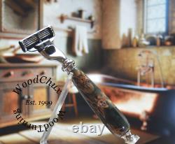 Handmade Pinecone & Resin Shaving Razor SEE VIDEO 1052
