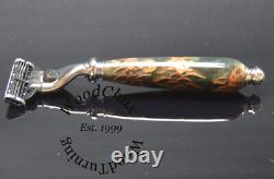 Handmade Pinecone & Resin Shaving Razor SEE VIDEO 1052