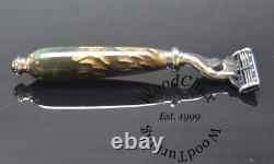 Handmade Pinecone & Resin Shaving Razor SEE VIDEO 1052