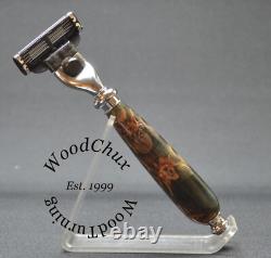 Handmade Pinecone & Resin Shaving Razor SEE VIDEO 1052