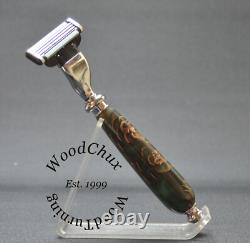 Handmade Pinecone & Resin Shaving Razor SEE VIDEO 1052