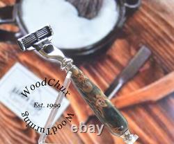 Handmade Pinecone & Resin Shaving Razor SEE VIDEO 1052