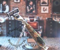 Handmade Pinecone & Resin Shaving Razor SEE VIDEO 1052