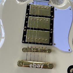 Handmade SG Cream Electric Guitar HHH Pickups USA Warehouse In Stock 6 String