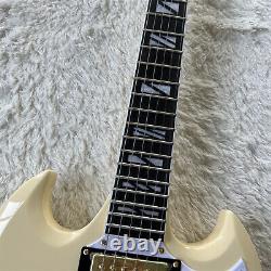 Handmade SG Cream Electric Guitar HHH Pickups USA Warehouse In Stock 6 String