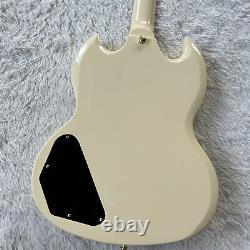 Handmade SG Cream Electric Guitar HHH Pickups USA Warehouse In Stock 6 String