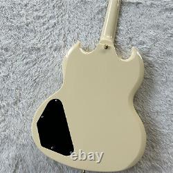 Handmade SG Cream Electric Guitar HHH Pickups USA Warehouse In Stock 6 String
