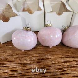 Handmade STUDIO Ceramic Christmas Baubles Pastel Crystalline Porclein Barnes