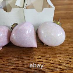 Handmade STUDIO Ceramic Christmas Baubles Pastel Crystalline Porclein Barnes