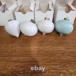 Handmade STUDIO Ceramic Christmas Baubles Pastel Crystalline Porclein Barnes