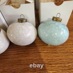 Handmade STUDIO Ceramic Christmas Baubles Pastel Crystalline Porclein Barnes