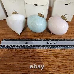 Handmade STUDIO Ceramic Christmas Baubles Pastel Crystalline Porclein Barnes