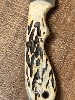 Handmade Tang Skinner Knife 3 inch Blade- A8 Tool Steel -Bone Handle