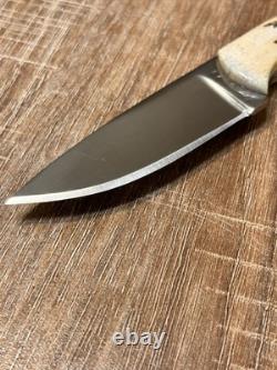 Handmade Tang Skinner Knife 3 inch Blade- A8 Tool Steel -Bone Handle