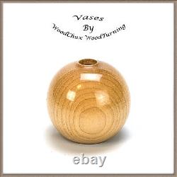 Handmade Vases Weed Pot Vase Maple Wood Hand Crafted USA 412