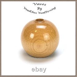Handmade Vases Weed Pot Vase Maple Wood Hand Crafted USA 412