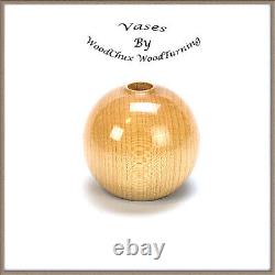 Handmade Vases Weed Pot Vase Maple Wood Hand Crafted USA 412