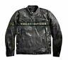 Harley Davidson Black Motorcycle Men's Passing Link Cowhide Leather Jacket Usa