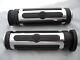 Harley Oem New Chrome And Rubber Hand Grips Small -pair 56246-96a Usa Made