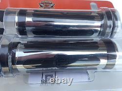 Harley OEM NEW Chrome and Rubber Hand Grips Small -Pair 56246-96A USA MADE