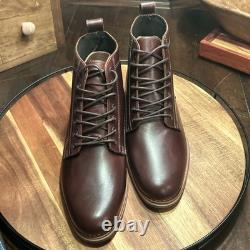 Helm Boots Hand Made in USA All Leather Zind Brown High Quality Mens Size 9D