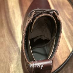 Helm Boots Hand Made in USA All Leather Zind Brown High Quality Mens Size 9D