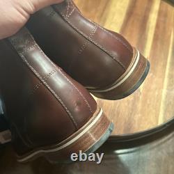 Helm Boots Hand Made in USA All Leather Zind Brown High Quality Mens Size 9D