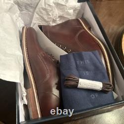 Helm Boots Hand Made in USA All Leather Zind Brown High Quality Mens Size 9D