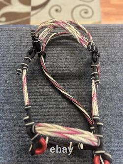 Horse Hair Bridle with Red Leather Hand Made in Montana USA