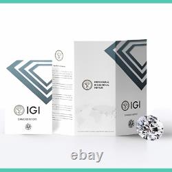 IGI Certified 4.00 CT F VS1 Lab Grown Diamond Stud Earrings 14K White Gold