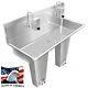 Industrial Hand Sink Stainless S. 2 Users 42 Pedal Valve Hands Free Made In Usa