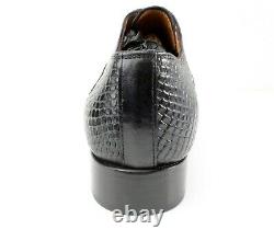 Ivan Troy George Black Crocodile Handmade Men Italian Leather Dress ShoesOxford