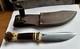 Jim Behring Handmade Special Hunter Knife Stag & Leather Handle Treeman Sheath