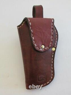 Johnson Heavy Leather Handgun Hip Belt Holster Hand Made USA