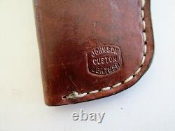 Johnson Heavy Leather Handgun Hip Belt Holster Hand Made USA