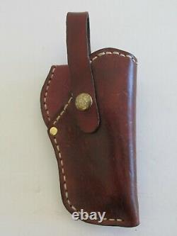 Johnson Heavy Leather Handgun Hip Belt Holster Hand Made USA