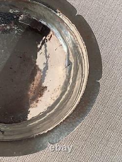 Katherine Pratt Pre-WWII American Made 9x3 Antique Silver Lined Copper Bowl