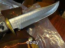 Ken Richardson Hand Made In USA Stag/elk Bowie Knife 13 1/2 -14 O. A. Krk-1410