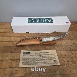 Knightedge stag handle fixed blade knife