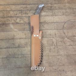 Knightedge stag handle fixed blade knife