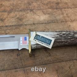 Knightedge stag handle fixed blade knife