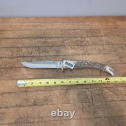 Knightedge stag handle fixed blade knife