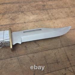 Knightedge stag handle fixed blade knife