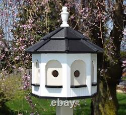 LARGE Poly Gazebo Birdhouse 8 rooms Amish Handmade Made in USA