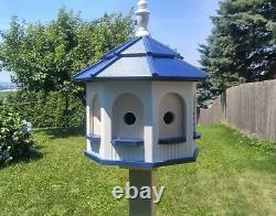 LARGE Poly Gazebo Birdhouse 8 rooms Amish Handmade Made in USA